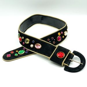 Vintage bejeweled waist belt